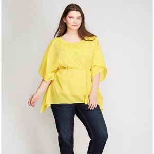 Lane Bryant Gauze Drama Tunic Blouse with Camisole 22/24
